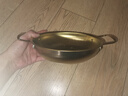 【韩剧同款】加厚不锈钢干锅海鲜锅火锅金色平底浅锅双耳锅泡面锅 迷你款17cm【金色】双柄汤锅 实拍图