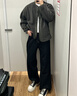 优衣库高弹力休闲短裤男装女装宽松运动裤起居裤可外穿475827 05 天灰色 4XL 实拍图