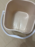 茶花 泡脚桶洗脚盆 泡脚盆塑料盆 足浴盆足浴桶 塑料桶 浅咖 1只装 实拍图