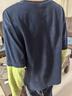 左西男童T恤长袖假两件春装上衣2026新款儿童纯棉卫衣潮 藏青色 160 实拍图