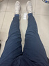 罗蒙（ROMON）纯棉休闲长裤百搭男士2025秋冬季加绒宽松直筒高端商务弹力西裤子 蓝灰 春秋款 34 【腰围2尺7】 实拍图
