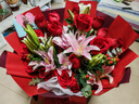 幽客玉品情人节鲜花速递红玫瑰花束表白送女友老婆生日礼物全国同城配送 19朵红玫瑰百合花束 实拍图