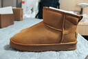 骆驼（CAMEL）雪地靴女冬季新款加绒保暖加厚棉鞋休闲懒人毛毛鞋 L23W275157驼色 40 实拍图