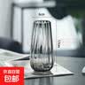 特大号轻奢创意简约玻璃花瓶透明水养鲜花北欧ins风客厅插花摆件 【20高描金】烟灰太阳花 实拍图