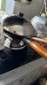 荣事达（Royalstar）章丘炒锅无涂层铁锅锻打家用炒菜锅不粘锅圆底燃气灶专用34带盖 实拍图