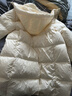 鸭鸭（YAYA）童装儿童羽绒服男女中长款中大童加厚极寒防风保暖冬装外套WJ 米白色 160 实拍图