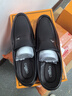 卡帝乐鳄鱼（CARTELO）套脚头层牛皮商务休闲鞋男士圆头低帮爸爸鞋皮鞋男1068 黑色 42 实拍图