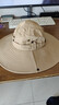目丸登山防晒帽男女西部牛仔遮阳帽渔夫帽防紫外线太阳帽户外钓鱼帽子 卡其色【12cm大檐防水速干】 帽围(54cm-62cm) 实拍图