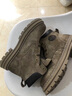 苏系男士马丁靴男款2025秋冬季新款透气高帮工装男靴英伦风真皮雪地靴 卡其色【二层猪皮高品质】 42 男码（尺码偏大建议小一码） 实拍图