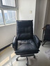 英斯迪尔（INSDEA）家用老板椅舒适久坐办公椅电脑椅可躺靠背椅书房书桌商务沙发座椅 黑色+脚踏-纳米皮【高弹海绵】 钢制脚 实拍图