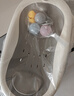 iuu婴儿洗澡神器躺托 宝宝折叠感温浴床新生儿防滑沐浴架 【舒适软胶头枕】北欧灰+大礼包 材质：食品级PP材质，亲肤无异味 实拍图