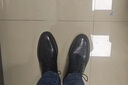 海澜之家HLA皮鞋男士商务休闲秋冬德比正装鞋子男H135/H171 黑色39 实拍图