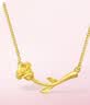 周六福足金999玫瑰黄金项链女生日礼物计价A0611679 约3.28g 40+5cm  实拍图