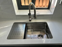 欧琳（OULIN）水槽厨房水槽大单槽洗菜盆大单槽SUS304不锈钢水槽 9102银 升级双阶梯76×45不锈钢抽拉龙头 实拍图