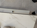 繁鹏茶几客厅家用小户型轻奢高级感2025新款钢化玻璃桌简约沙发小边几 【白大理石纹色】120cm单抽 实拍图