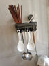 一卫吸盘筷子筒壁挂式筷子收纳盒一体刀架置物架菜刀架刀具收纳架刀座 筷子筒三杯6钩 21.3cm*9.2cm 实拍图
