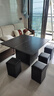 欧乐派多功能升降折叠茶几餐桌两用一体式家用小户型移动创意客厅 100*50【意大利灰/彩釉岩玻】4凳 实拍图
