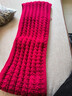 百搭韩版针织毛线红色围巾女2024圣诞冬季高级感新年礼物情侣围脖 针织围巾-酒红色-1个装-保暖 1 实拍图