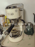 德龙（Delonghi）咖啡机 半自动咖啡机 小型家用美式意式浓缩泵压式 不锈钢手动奶泡EC885.CR EX:4奶油白情人节礼物 实拍图