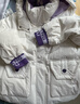 雅鹿羽绒服女款冬季时尚连帽短款休闲保暖防风外套大口袋 白色 160  实拍图