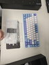 WOB rainy75客制化键盘三模铝坨坨机械键盘cnc电脑无线蓝牙游戏电竞外设雨 雪月蓝-电泳-RGB/紫薇轴/钢化玻璃 实拍图