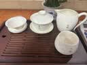 不拙白瓷三才盖碗茶具一人饮茶漏羊脂玉敬茶碗单个舍得悬停盖碗三件套 实拍图
