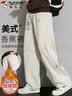 啄木鸟（TUCANO）裤子秋冬男款休闲裤男士弯刀卫裤宽松直筒运动裤长裤 卡其加绒 XL 实拍图