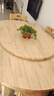 南之安 全实木餐桌椅组合6人圆形多功能伸缩简约现代中式家用吃饭桌跳台 原木色 1.6m 一桌6椅(送转盘) 实拍图