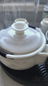 不拙白瓷手抓壶二才盖碗茶具一人饮不烫手防烫茶碗单个水墨青山泡茶壶 实拍图