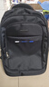 袋鼠双肩包男士背包大容量行李旅游包学生书包女初中商务笔记本电脑包 黑色配蓝标 实拍图