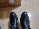 红蜻蜓真皮男鞋秋冬舒适商务休闲皮鞋高级正装德比鞋婚鞋WTA7376黑色42 实拍图