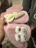 爱宝适儿童手套秋冬婴儿加厚全包指手套宝宝保暖挂脖连指套胡萝卜兔T256 实拍图