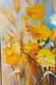 仟画物语手绘玄关油画《丰收麦穗》抽象艺术画客厅沙发背景墙竖版挂画壁画 美院画家手绘-金属拉丝金框 50x100cm 实拍图