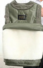 西裕寒羊 纯羊毛马甲男士秋冬季中老年马夹皮毛一体棉衣保暖加厚羊皮背心 军绿色  有内衬可拆卸 XL 实拍图