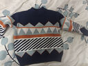 左西男童毛衣儿童加厚秋冬2025新款男孩针织衫冬季套头衫 藏青色 110 实拍图