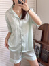 缪黛 MAULTIAY卡通波点睡衣女款2026新款冰丝短袖高级感学生三件套家居服可外穿 蒂芙尼【短袖+短裤】 无头绳 M 女款M【建议90-100斤】 实拍图
