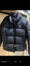 骆驼羽绒服防泼水鸭绒男女加厚户外防寒冬季面包服 黑色 男女同款,7674B L 实拍图