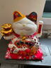 吉善缘电动摇手陶瓷招财猫店铺公司开业礼品办公室桌面摆件乔迁新居礼物 11寸 生意兴隆（电动摇手） 实拍图