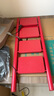 星恺梯子家用折叠人字梯加厚钢管铁梯加宽踏板步梯工程梯TZ55红四步 实拍图