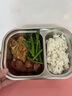 甜浪海饭盒304不锈钢餐盒上班族小学生带饭保鲜保温饭盒可微波炉 两格 实拍图