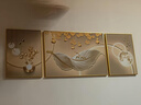 轻奢新款沙发背景墙装饰画寓意好大气高档三联画现代简约客厅挂画 金羽福禄（179187） 35*50*2/70*50*1油画布 环保金框 实拍图