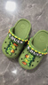 B.Duck小黄鸭童鞋儿童拖鞋男童透气洞洞鞋女童可爱家居鞋0954绿色24 实拍图