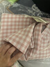 MUJI[自营限定款]女士无侧缝 双层纱织睡衣  软棉棉内衣 浅粉色格纹 L 实拍图