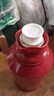 新款马卡龙热水瓶车载暖壶小型保温瓶客厅家用宿舍带盖暖水瓶茶瓶 红色 1.6L 实拍图