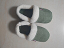 牧童儿童棉拖鞋男冬加绒保暖家居鞋室内软底亲子包跟棉鞋女 艾叶绿250 实拍图