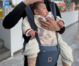 babycare腰凳婴儿背带多功能减震四季抱娃神器解放双手透气轻薄款 格里蓝 实拍图