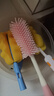 倦透婴儿硅胶奶瓶清洗刷套装奶嘴吸管刷洗奶瓶刷子360度旋转清洁工具 粉色直柄刷 实拍图