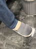 回力女棉拖鞋秋冬季防水厚底踩屎感室内家居月子新款包跟棉鞋加绒拖鞋 灰色 40-41 【偏小一码】 实拍图