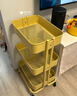 宜家（IKEA）拉斯克家居小推车三层置物架移动茶水桌客厅咖啡桌厨房储物收纳架 【升级款】米色黄色大号 35*45*77cm 实拍图