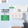 公牛（BULL）转换插头/品字形一转三插座/无线转换插座/电源转换器 适用卧室、厨房 3位分控开关插座  实拍图